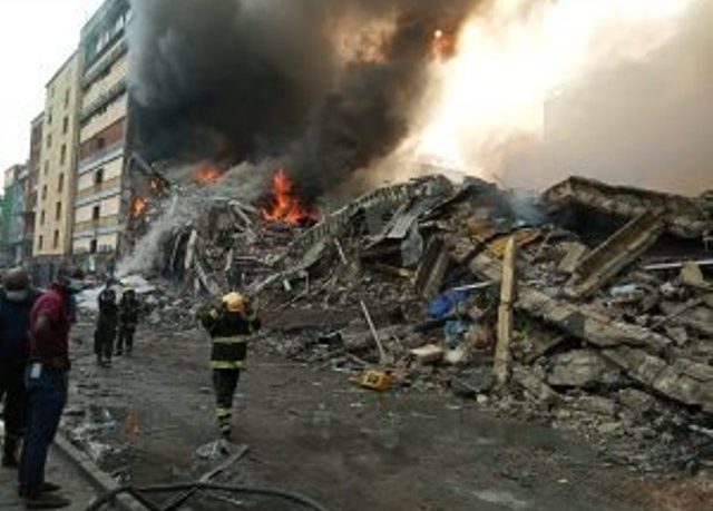 Lagos Fire: Seventeen Including Pregnant Woman Injuried, 4 Buildings Collapsed -LASEMA